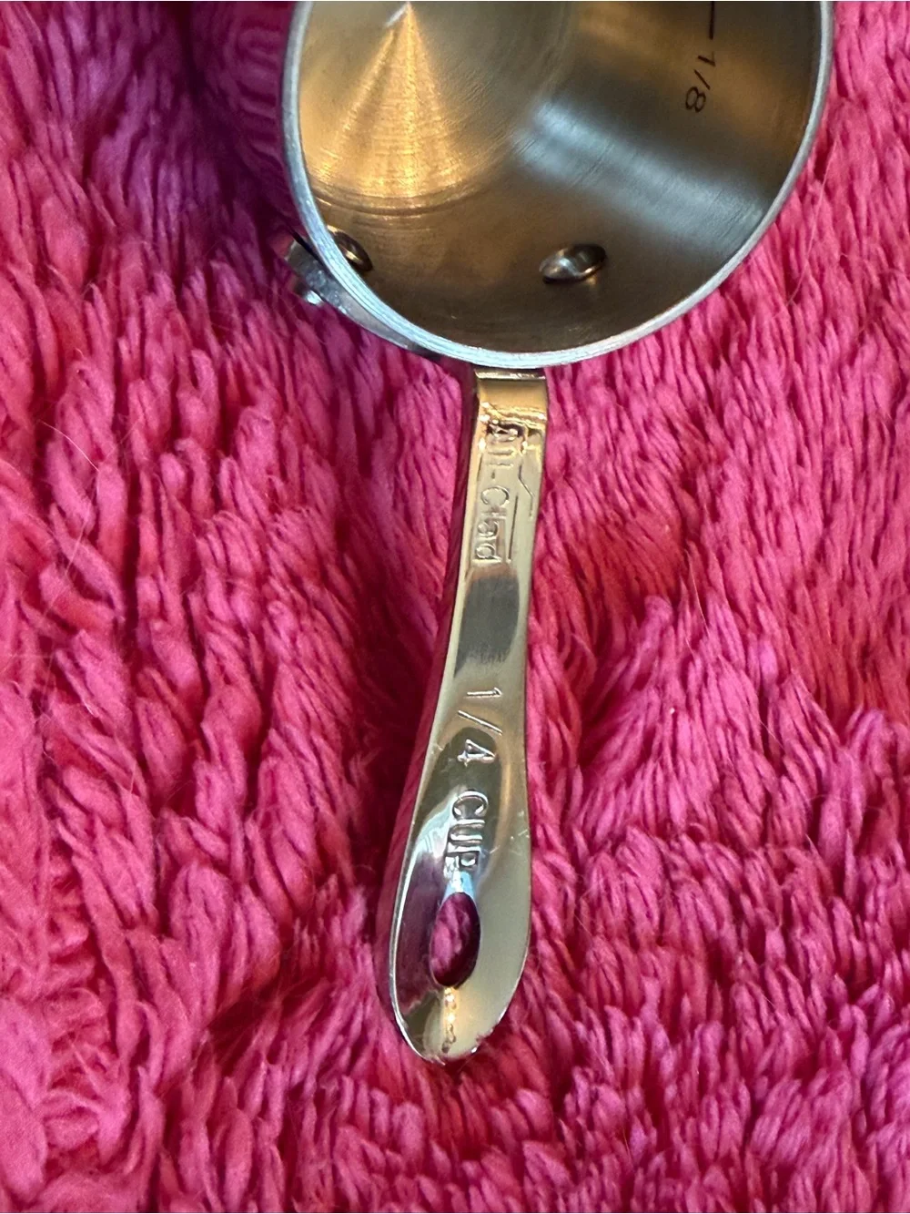 All clad replacements- Stainless Steel 1/4 Cup Measuring Cup - Silver